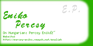 eniko percsy business card